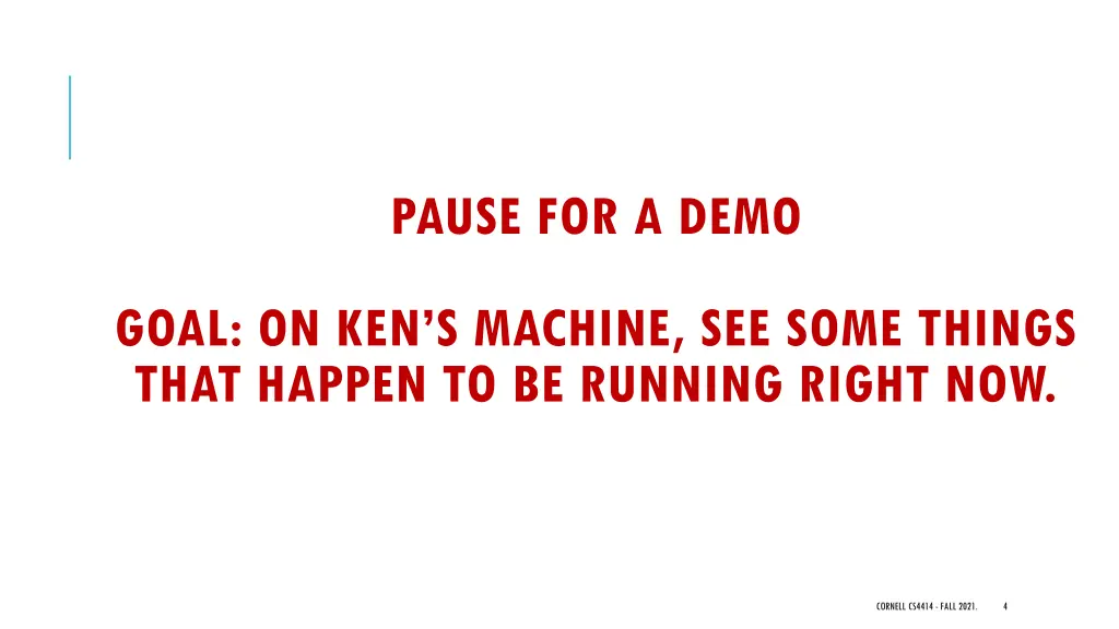 pause for a demo