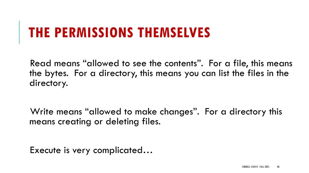 the permissions themselves