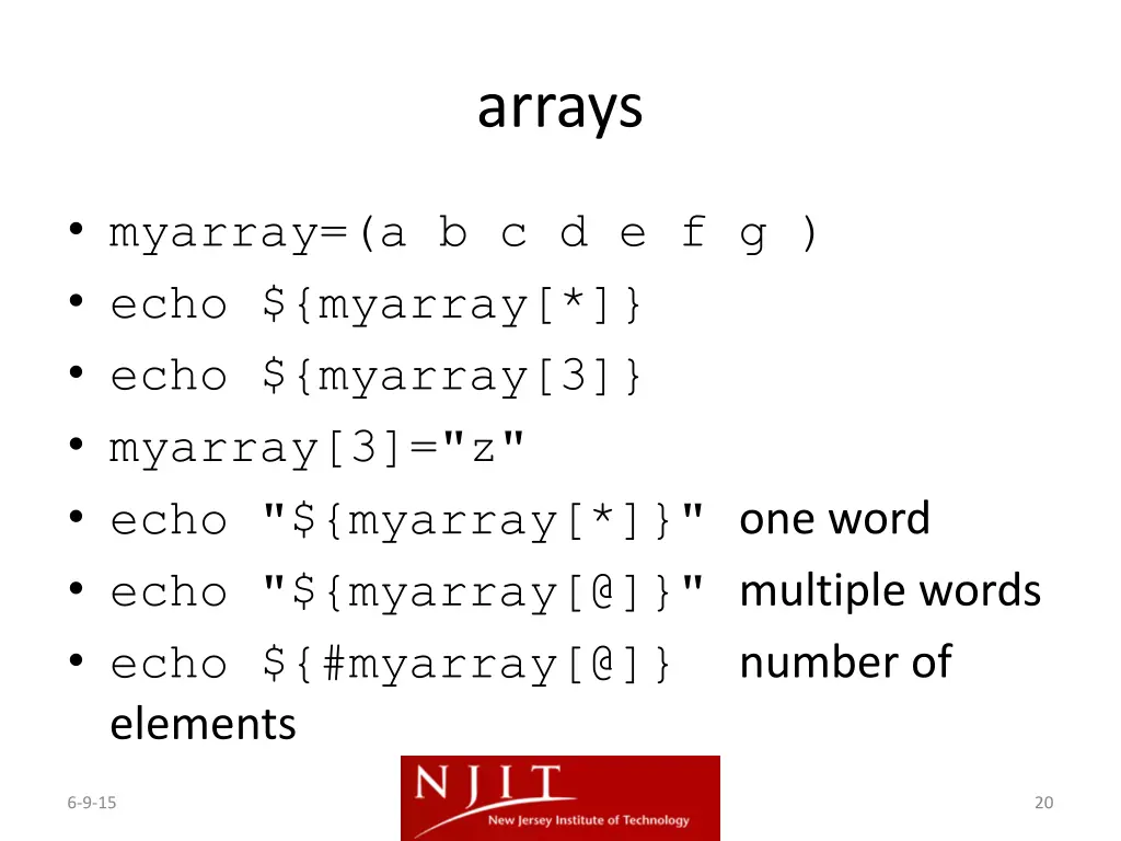 arrays