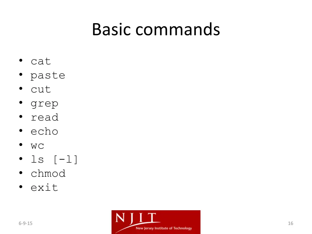 basic commands