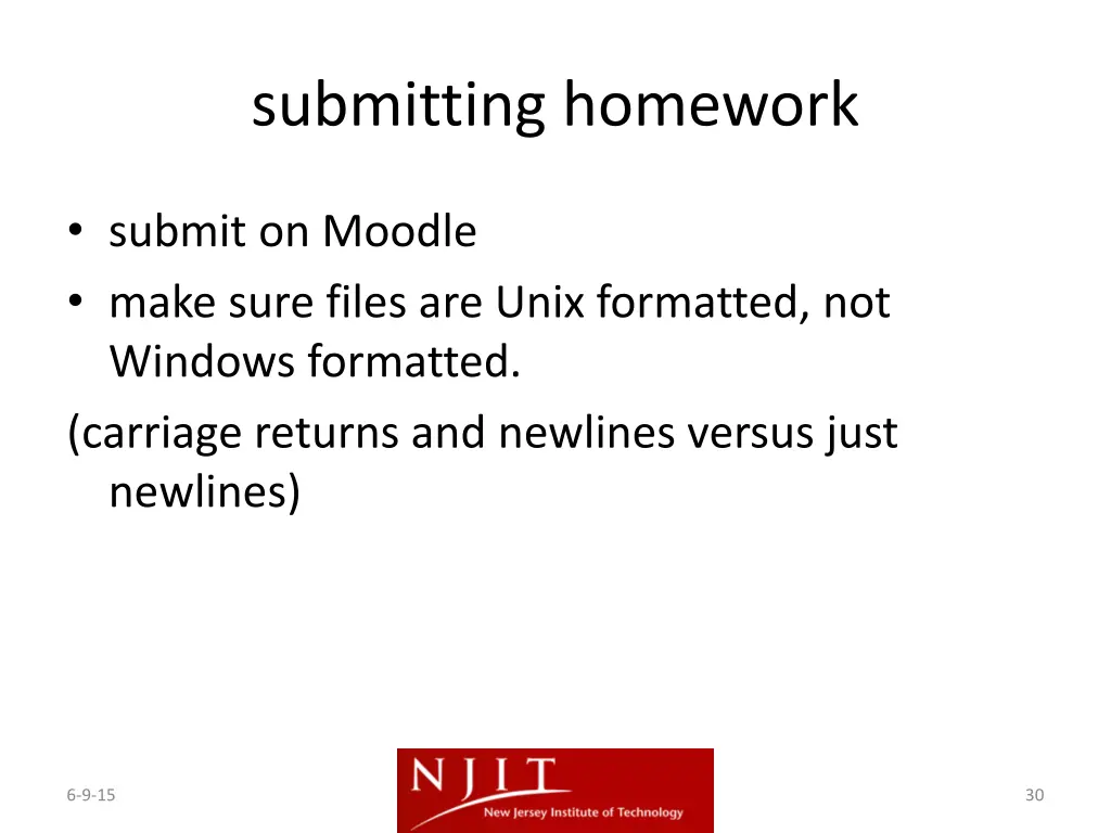 submitting homework