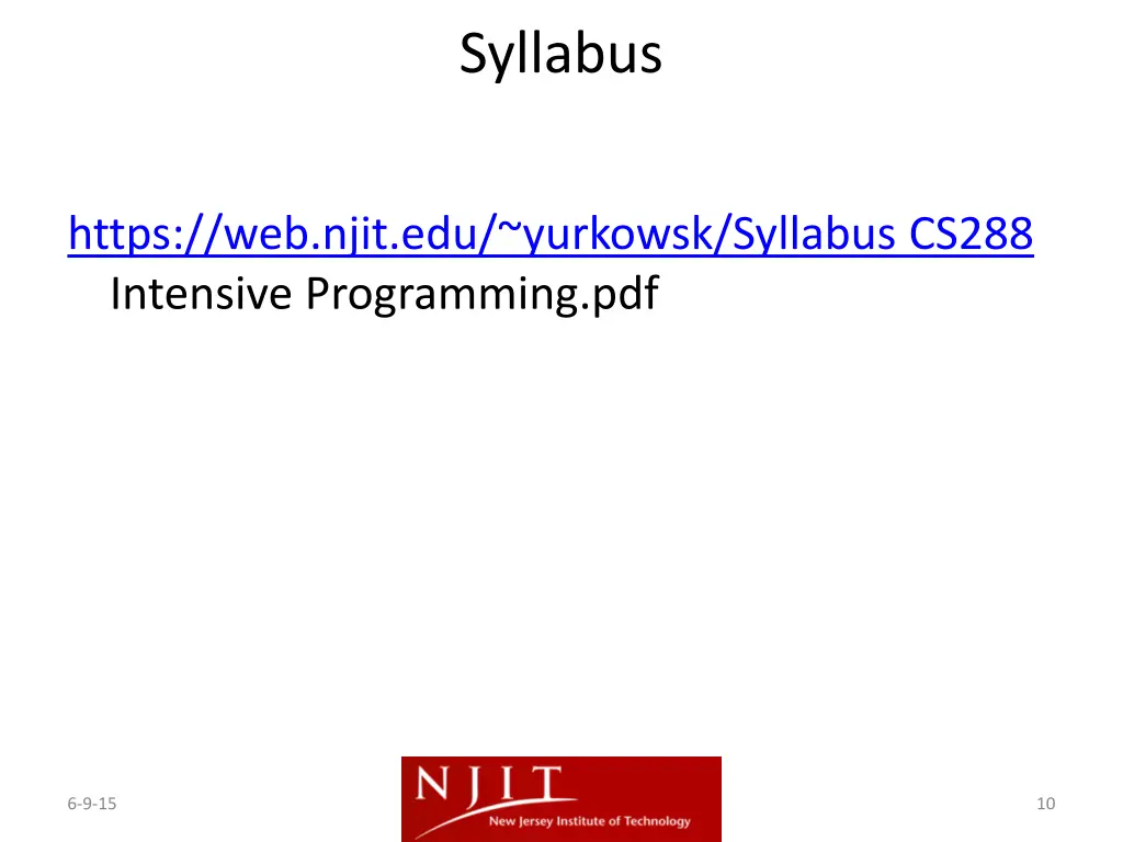 syllabus