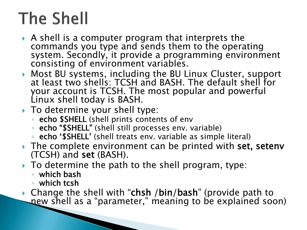 a shell is a computer program that interprets