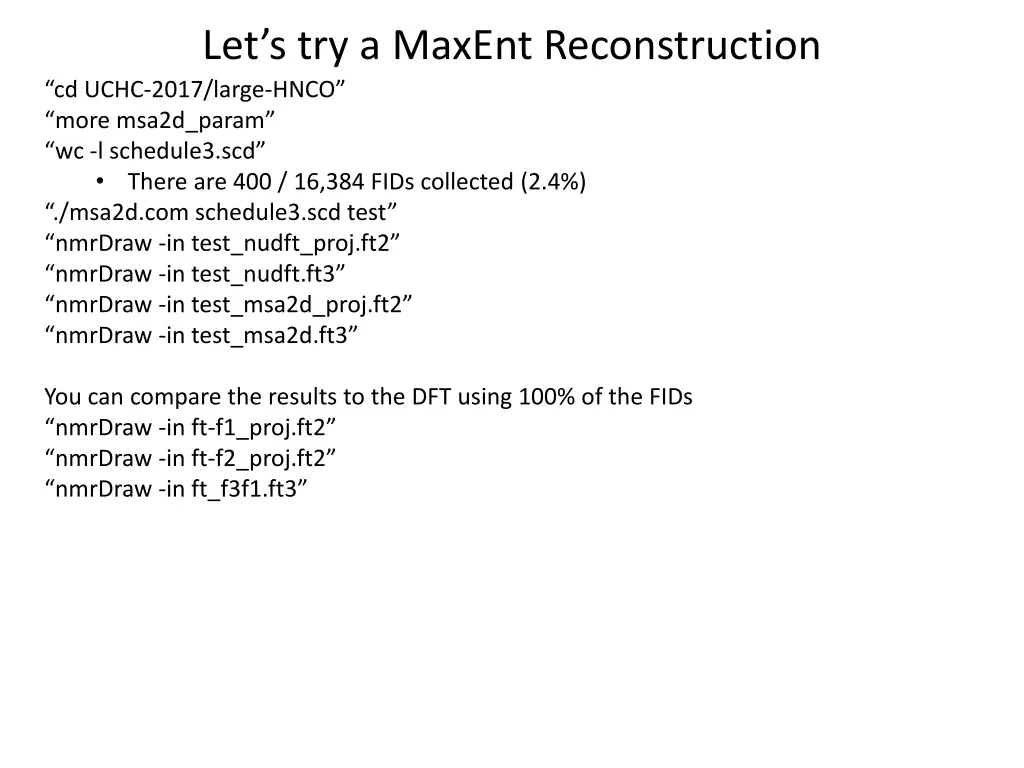 let s try a maxent reconstruction cd uchc 2017