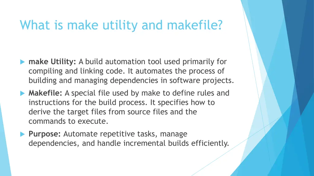 what is make utility and makefile