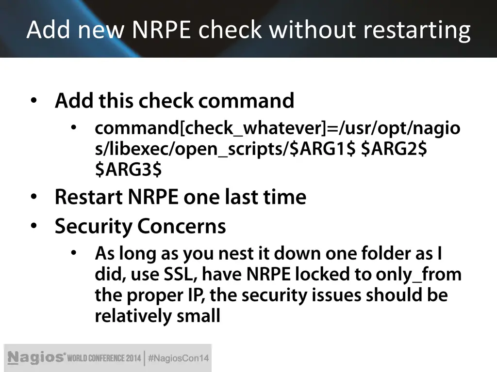 add new nrpe check without restarting 1