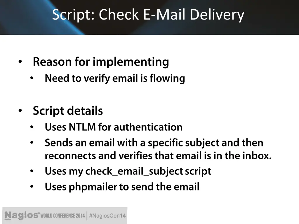 script check e mail delivery