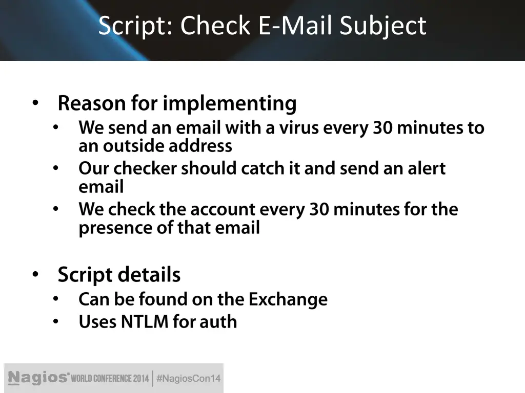 script check e mail subject