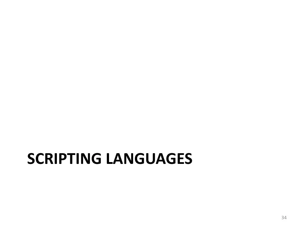 scripting languages