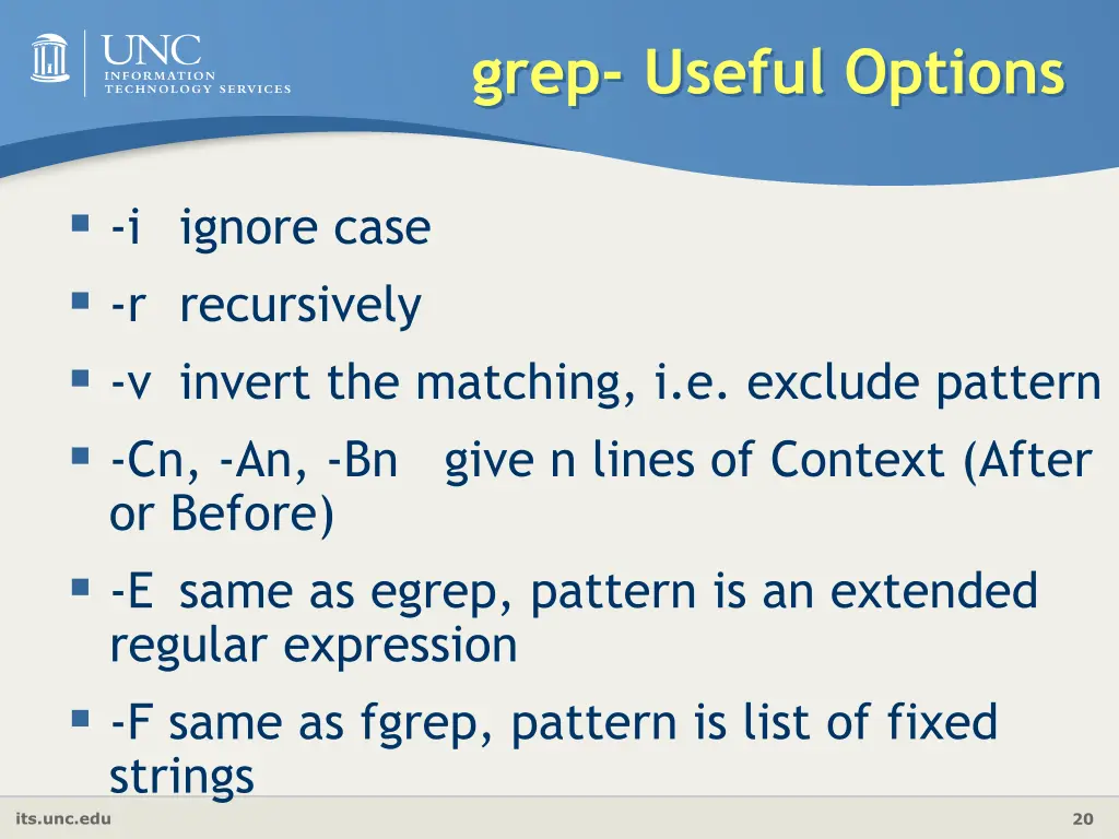 grep useful options