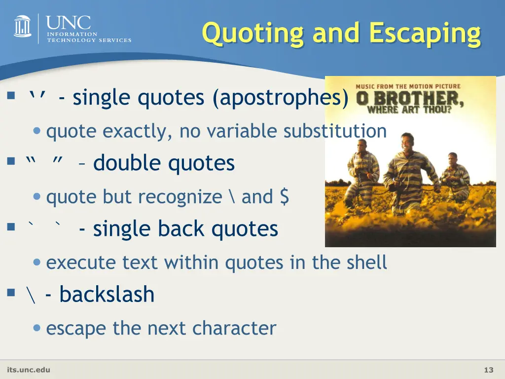 quoting and escaping