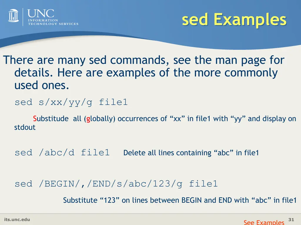 sed examples