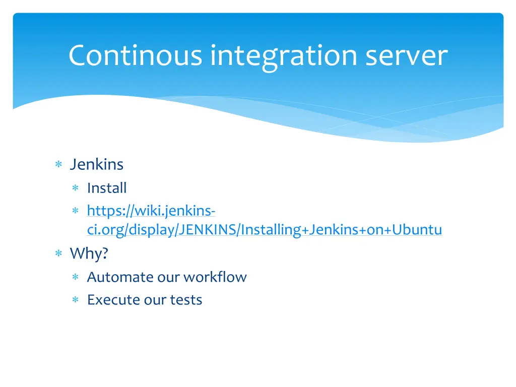 continous integration server