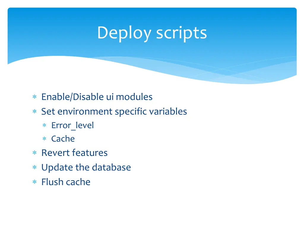 deploy scripts