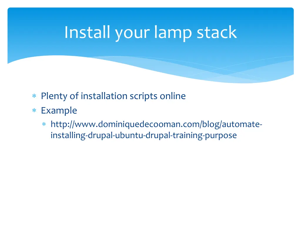 install your lamp stack