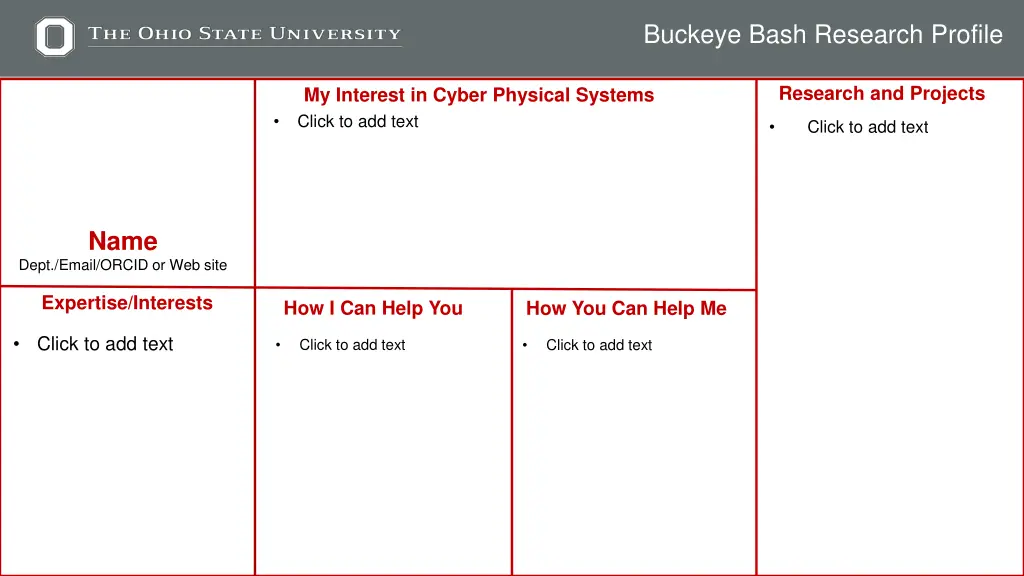 buckeye bash research profile 1