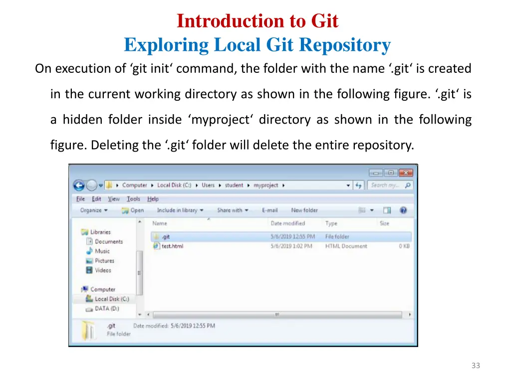 introduction to git exploring local 3