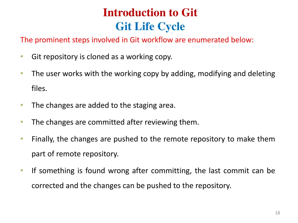 introduction to git git life cycle