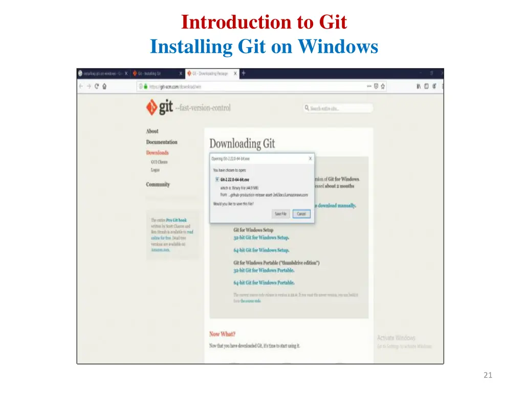 introduction to git installing git on windows 1