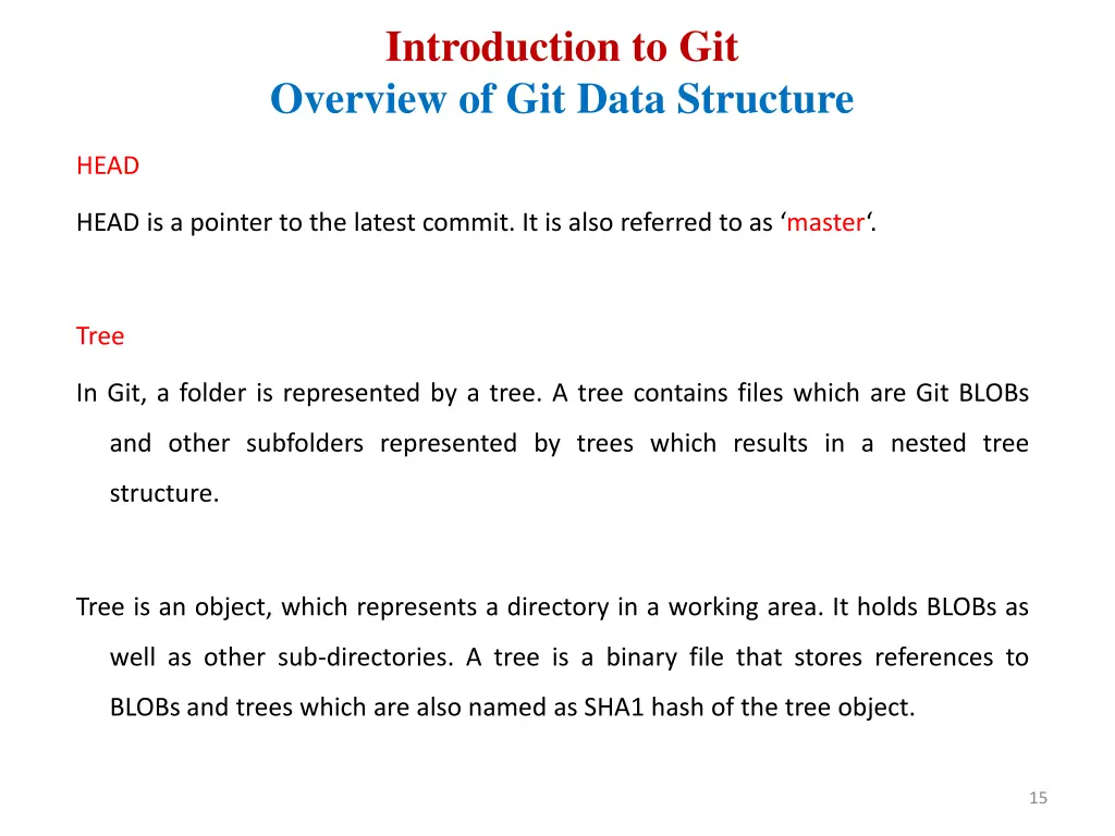 introduction to git overview of git data structure