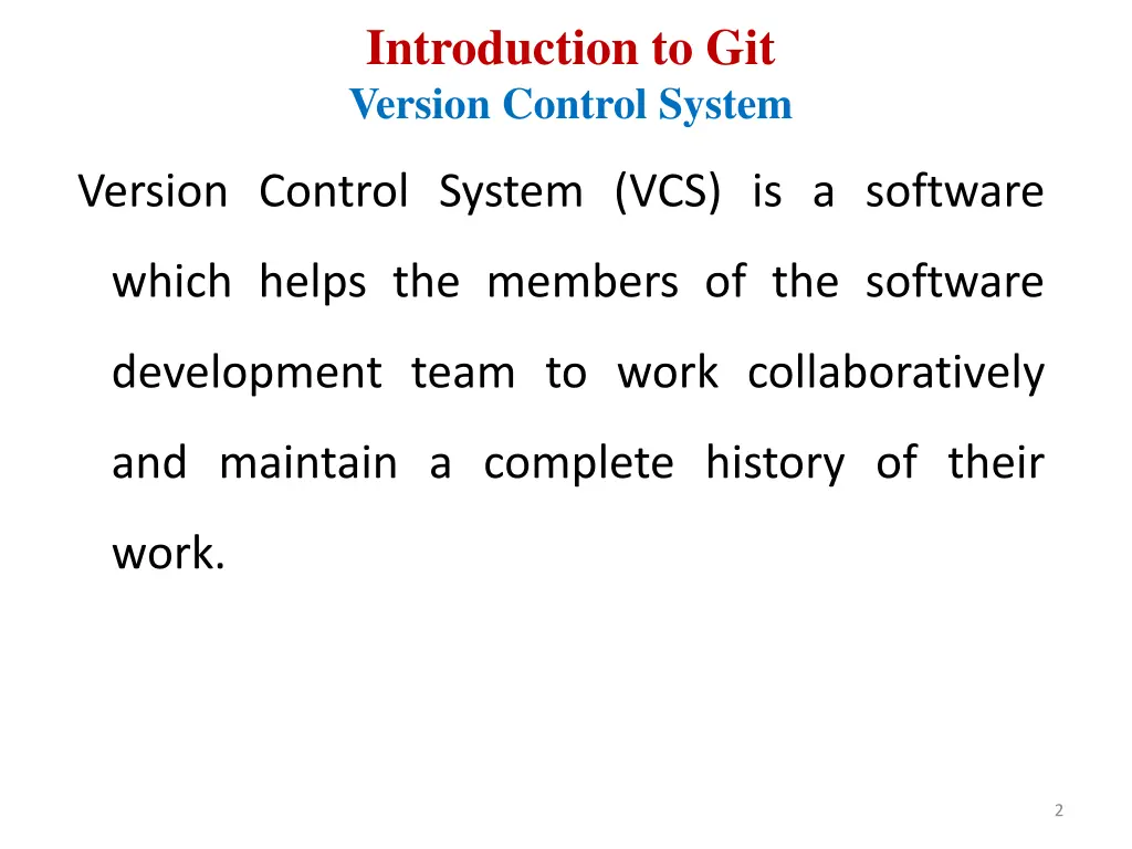 introduction to git version control system