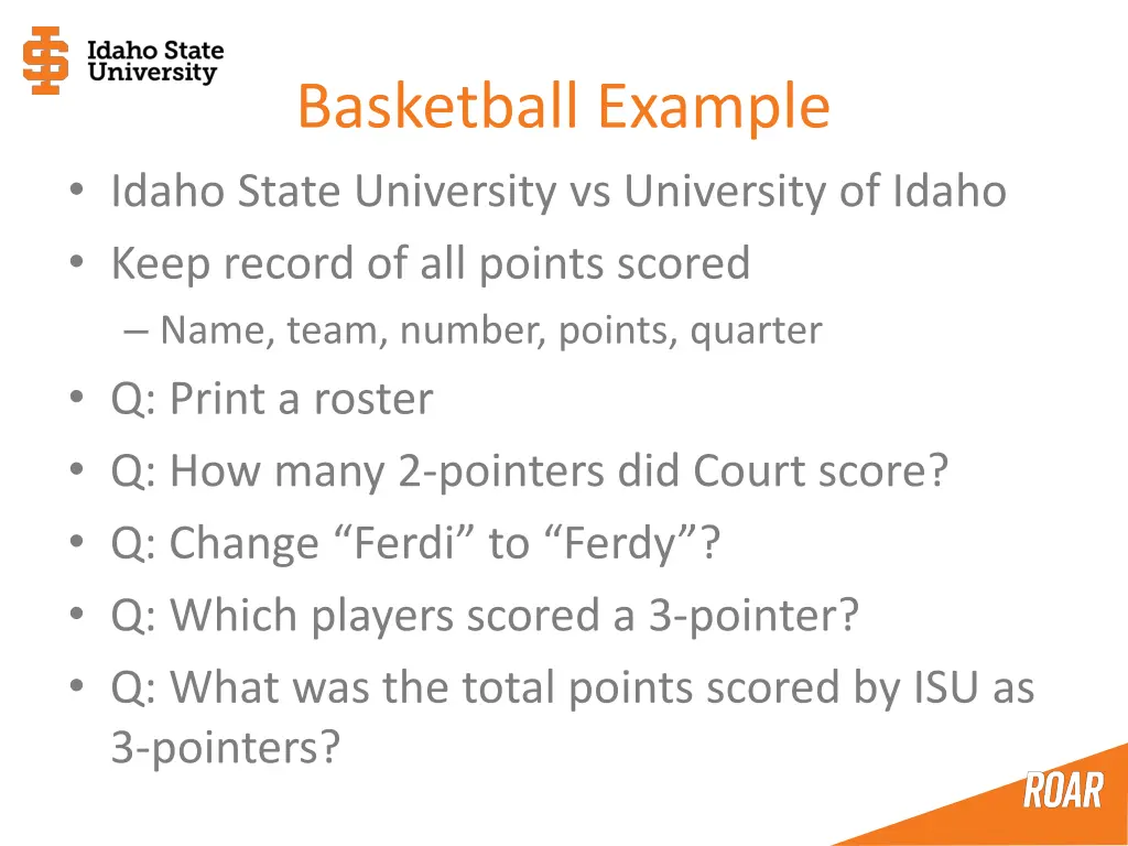 basketball example idaho state university