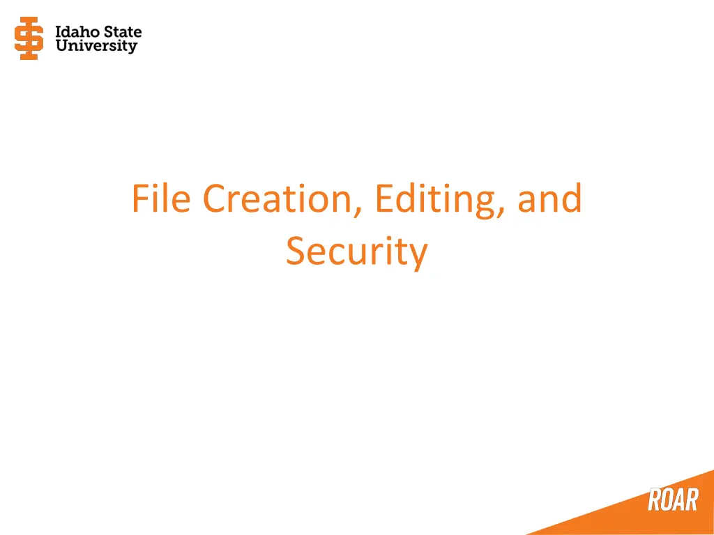 file creation editing and security