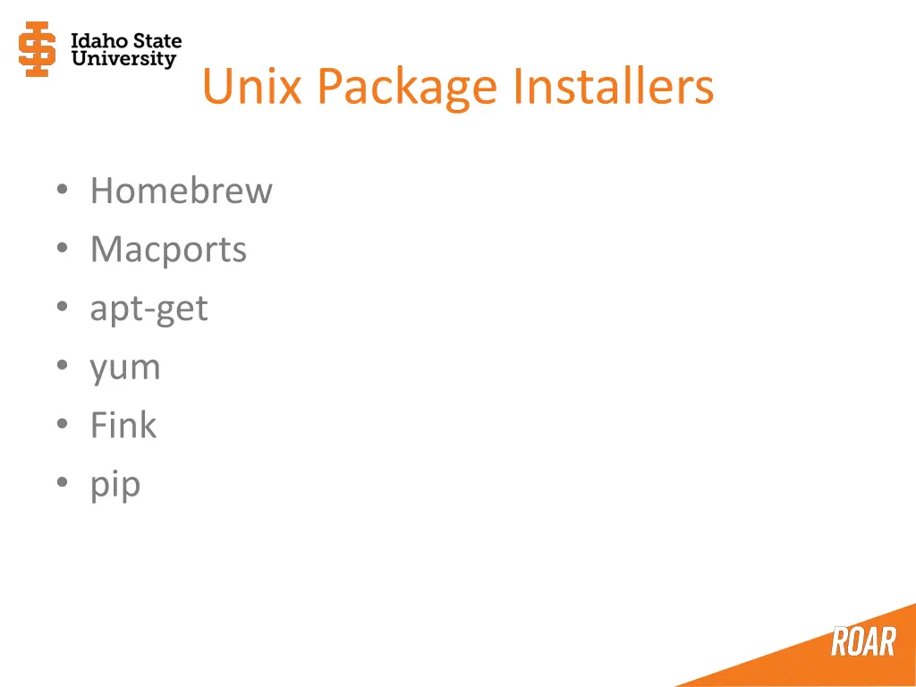 unix package installers