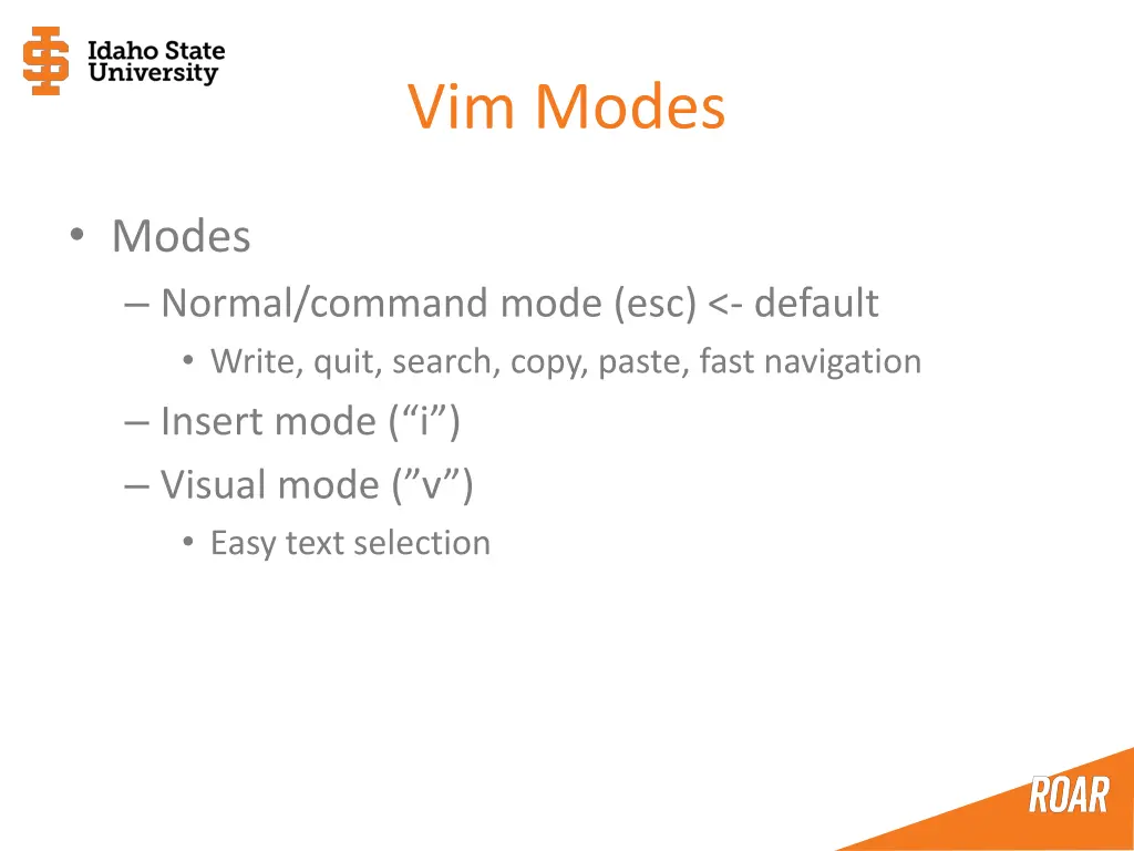 vim modes