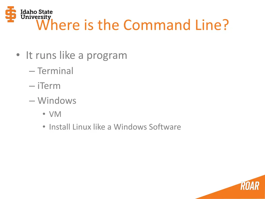 where is the command line