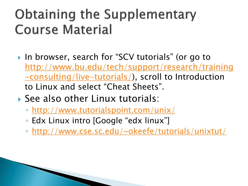 in browser search for scv tutorials or go to http