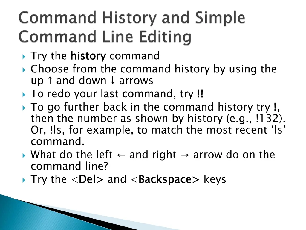 try the history choose from the command history