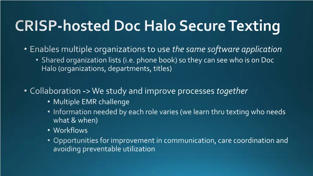 crisp hosted doc halo secure texting