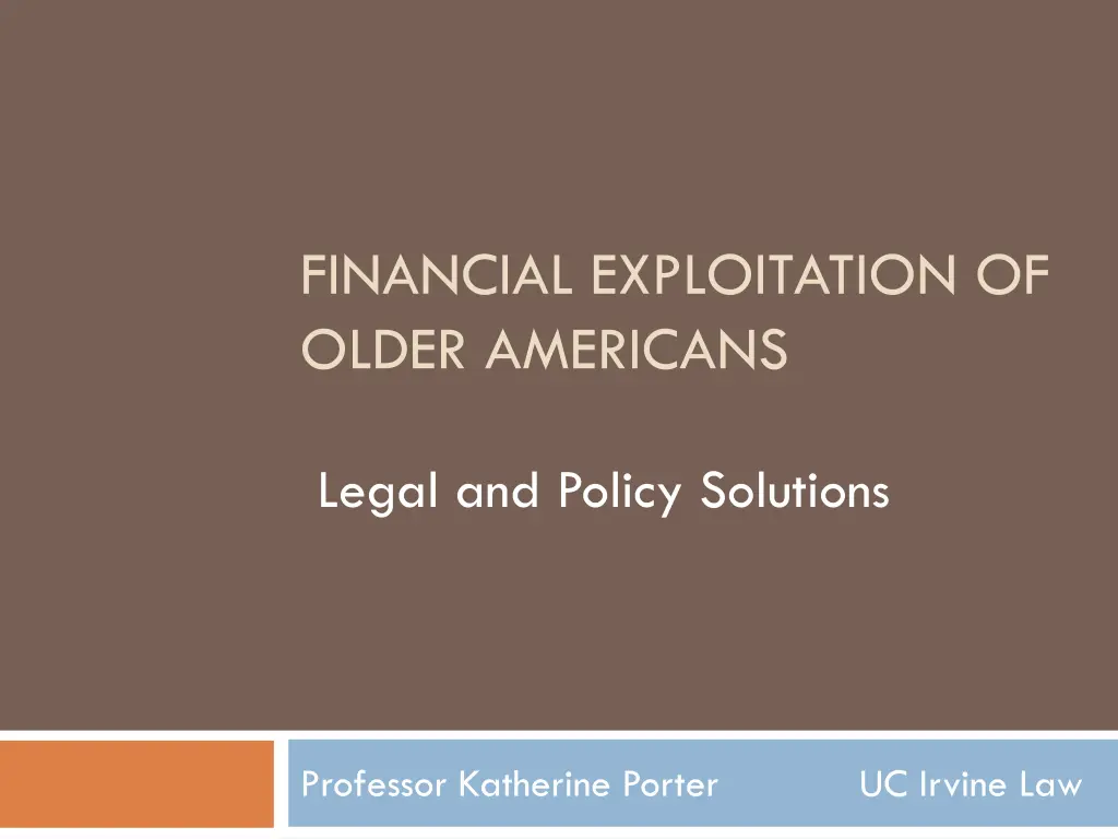 financial exploitation of older americans 1