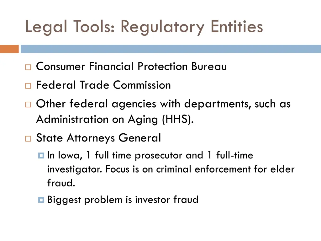 legal tools regulatory entities 1