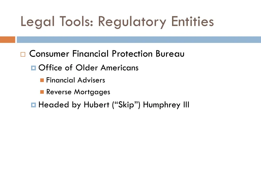 legal tools regulatory entities