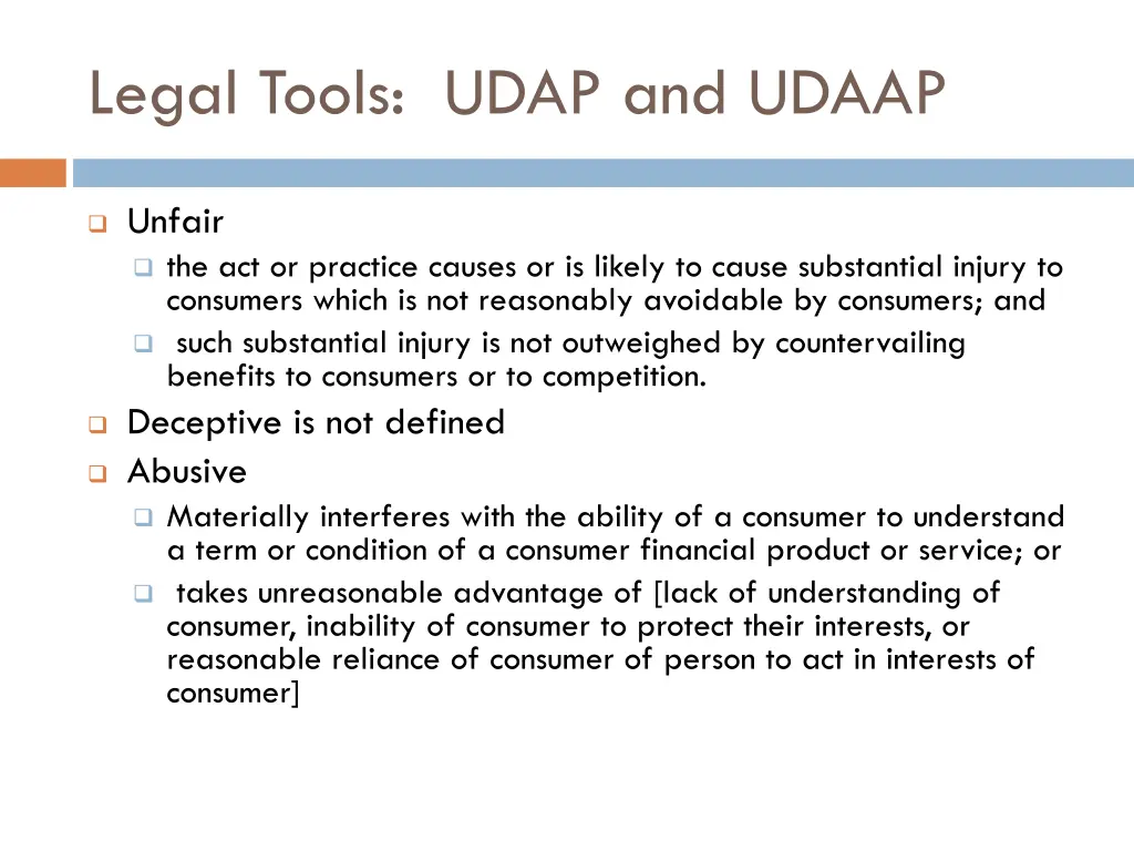 legal tools udap and udaap