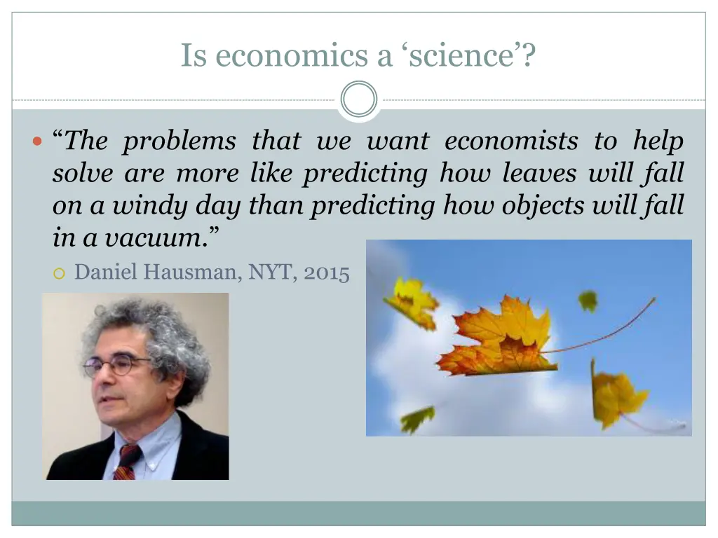 is economics a science 1