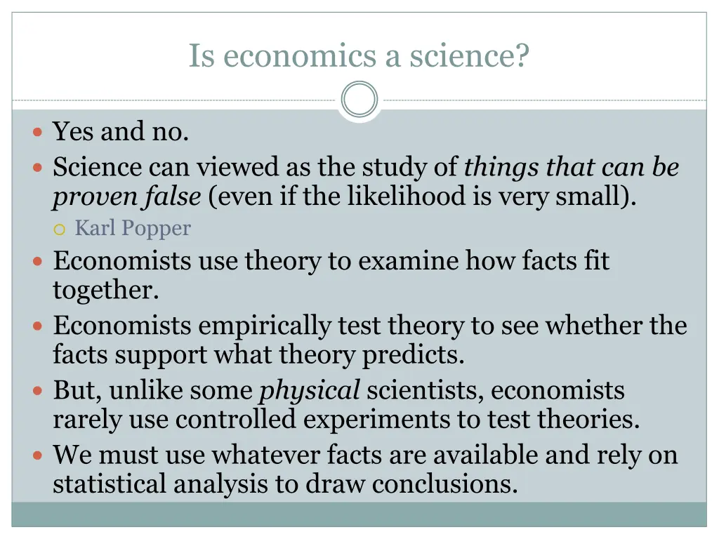 is economics a science