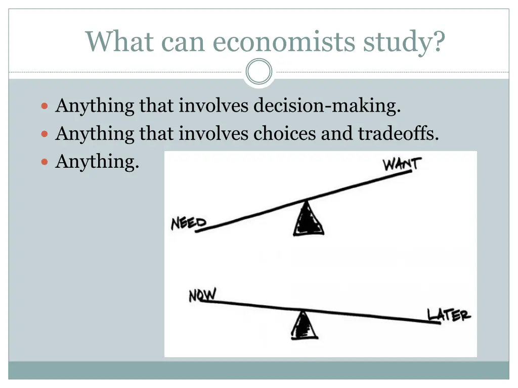 what can economists study