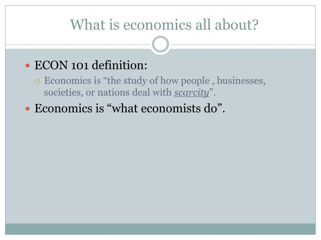 what is economics all about