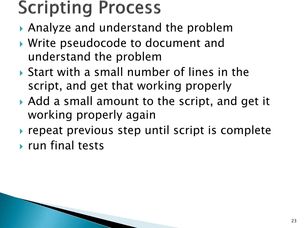 analyze and understand the problem write