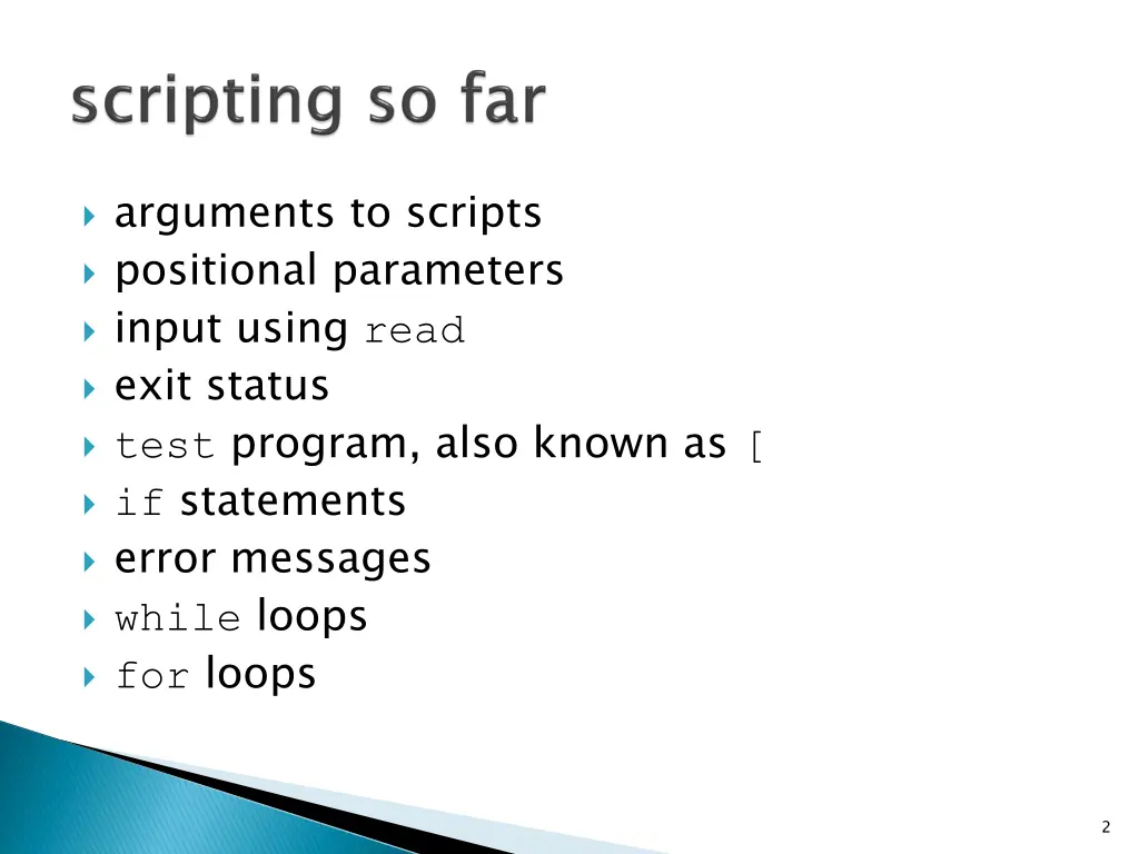 arguments to scripts positional parameters input