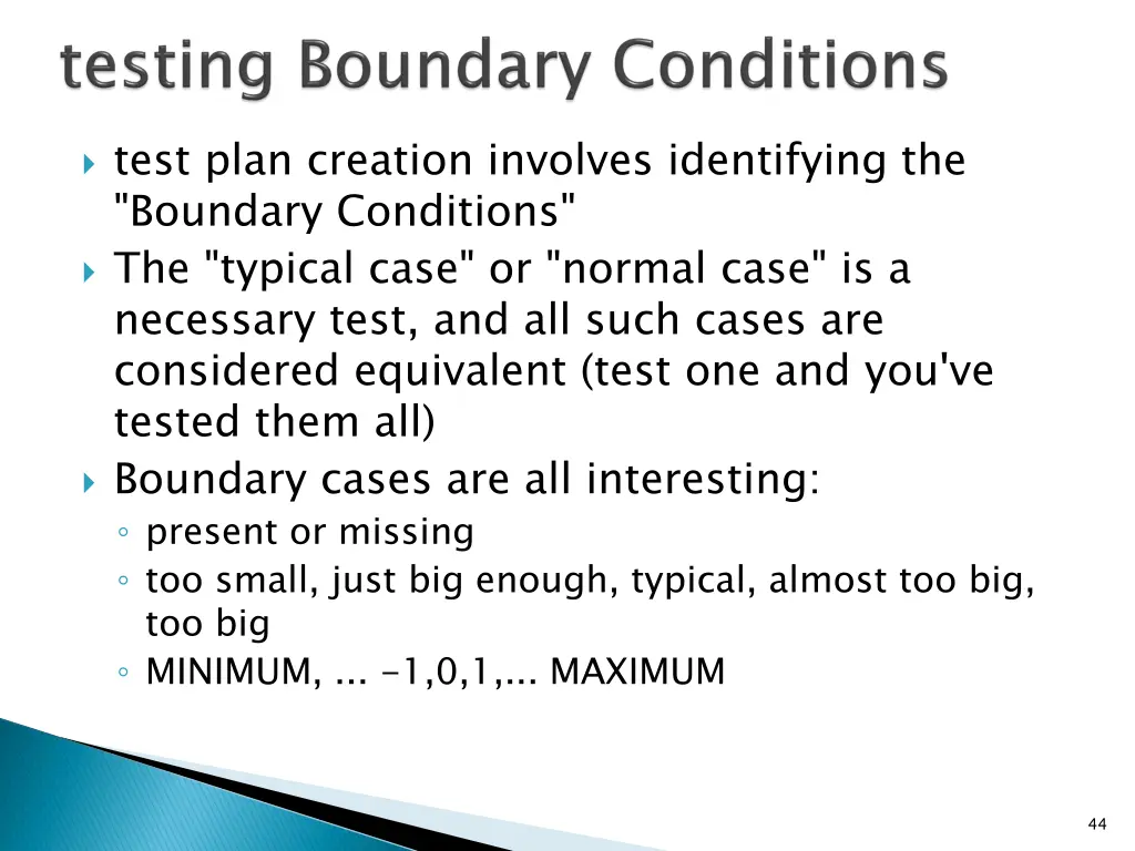 test plan creation involves identifying