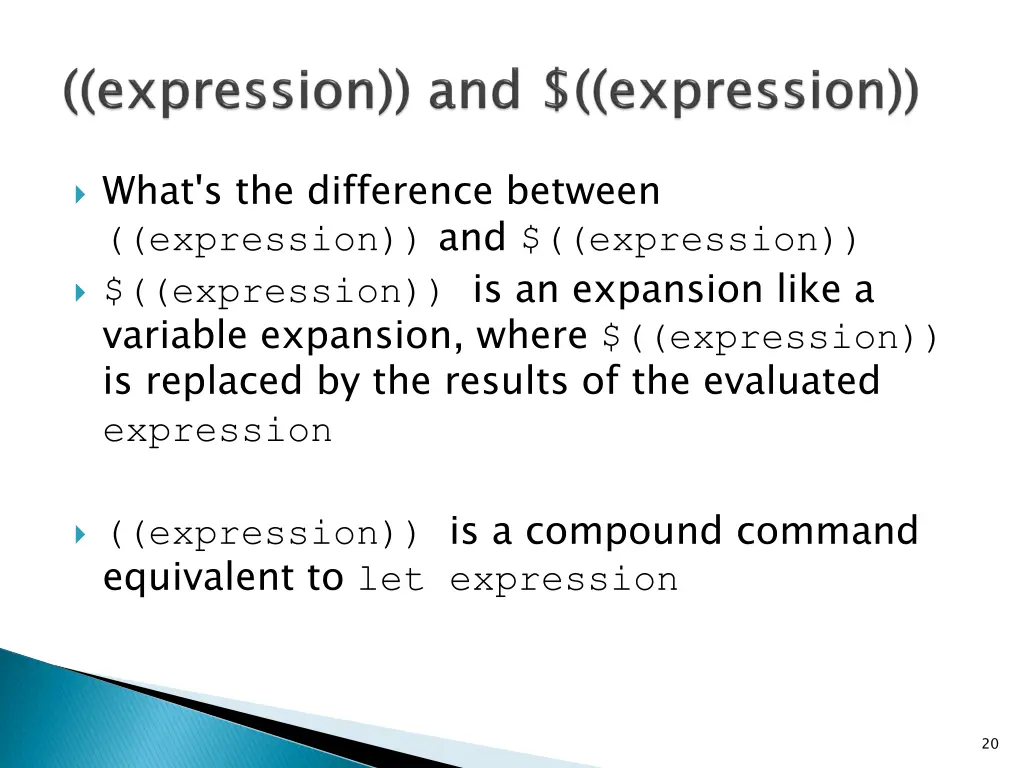 what s the difference between expression