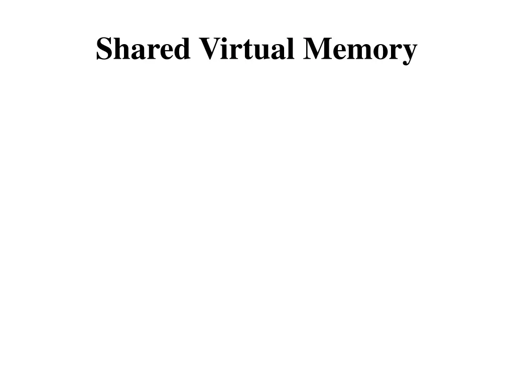 shared virtual memory