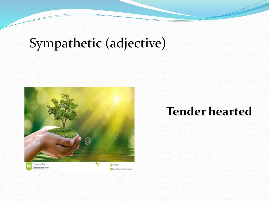 sympathetic adjective