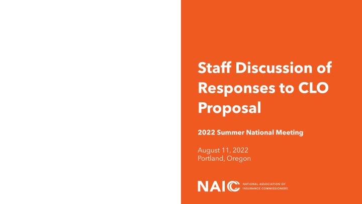 staff discussion of responses to clo proposal