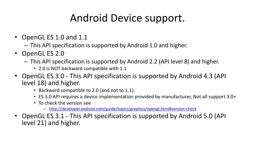 android device support