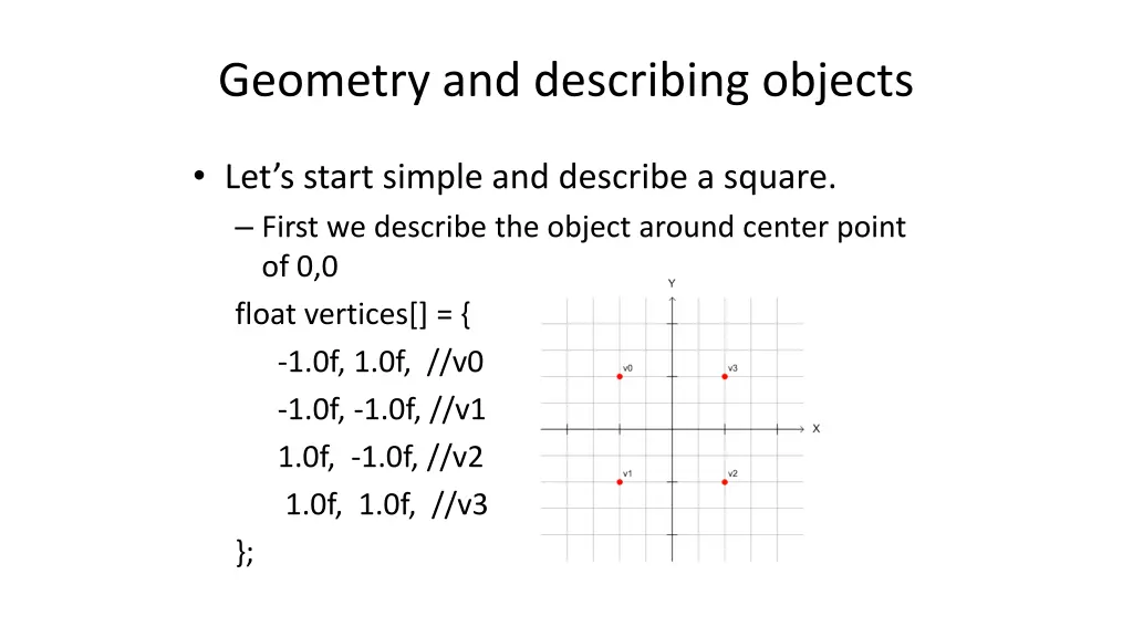 geometry and describing objects